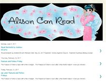 Tablet Screenshot of alisoncanread.com